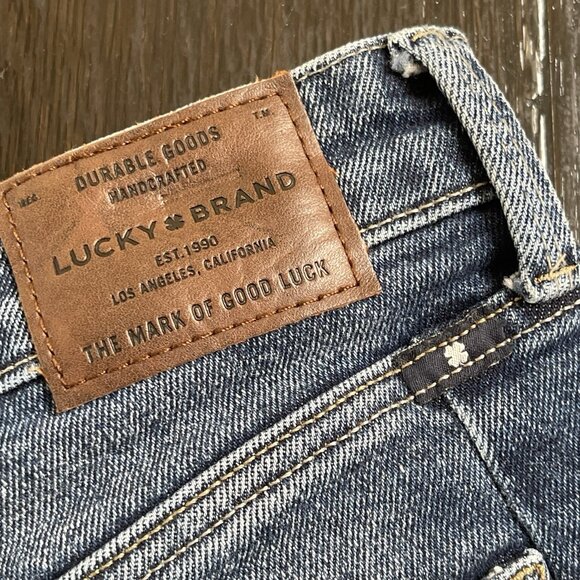 Lucky Brand Womens 10 30 The High Rise Shortie Cutoff Denim Shorts Blue Festival - Picture 4 of 12